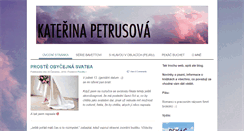 Desktop Screenshot of katerinapetrusova.cz